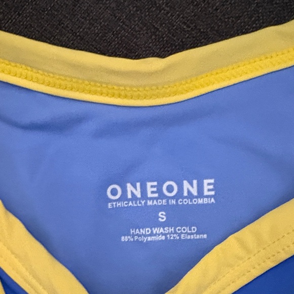 Oneone Blue and Yellow Bikini Set size small - Picture 2 of 4